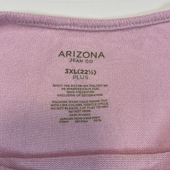 Arizona Black Cat Pink Plus Size Women's 3XL Pullover Loungewear Cozy Comfy - Picture 2 of 5